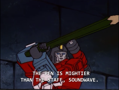 robotlesbianjavert: shut the fuck up perceptor. I see your problem. That&rsquo;s not a pen, it&a