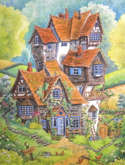 hogwartsartists:  The Burrow by *Lhox 