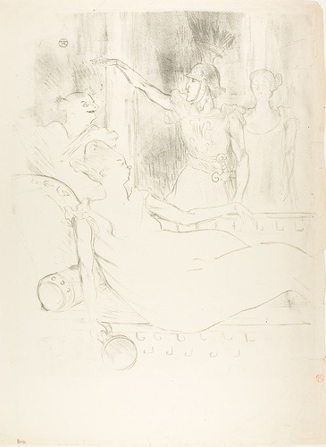 Madame Simon-Girard, Brasseur and Guy in La belle Hélène, Henri de Toulouse-Lautrec, 1900, Art Insti