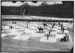  Human chess in St. Petersburg, Russia, 1924.