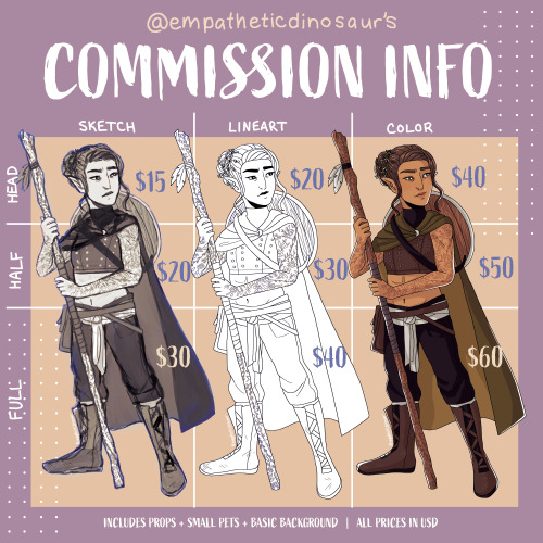 OCTOBER COMMISSION SLOTS ARE OPEN!need art of your dnd character, your oc, your favorite character, 