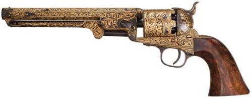 Gold damascene embellished Colt Model 1851 percussion pistolfrom Rock Island Auctions