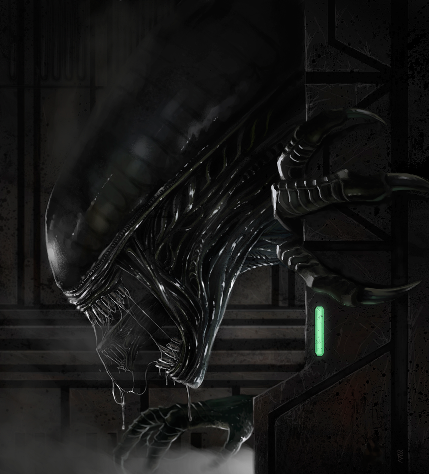 midnightmurdershow:  Alien by Emkun  