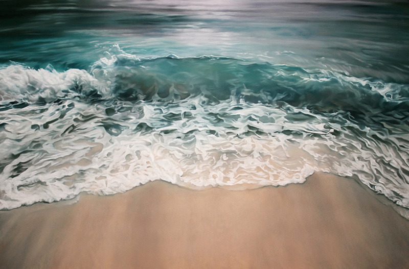 itscolossal:  Exploring Climate Change through Art: Giant Pastel Oceanscapes and