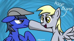 nob0dyimportant-lazuli-gallery:  Hoof Bump!  x3! Oh, Derpy~