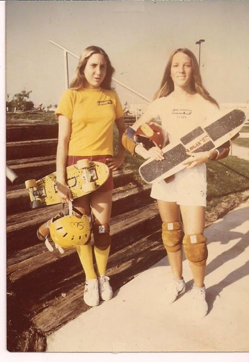 fuckyeahhomomatriarchy:  awelltraveledwoman:  karidevereaux:  …an ode to 1970s skater girls.   this is amazing   FYI, skateboarding was invented by surfer chicks in the surf off-season. Males like to forget this, remind them. 