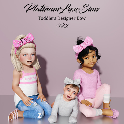 xplatinumxluxexsimsx:Toddlers Designer Bow Vol.2So here is Vol.2 of our toddlers designer bow - Fend