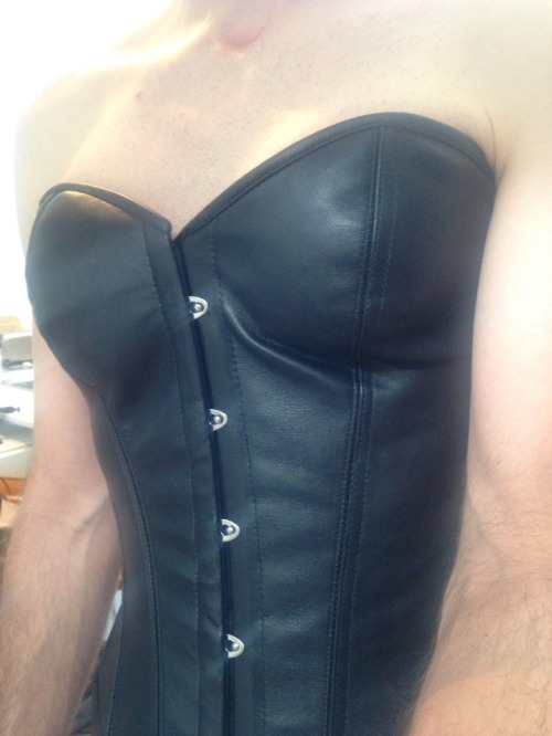 I got a new leather corset, it is so lovely, I love it!