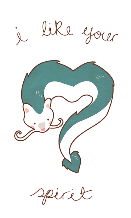 stephhodges:  NEW Studio Ghibli Valentines Day Cards available here! Steph Hodges 2014. 