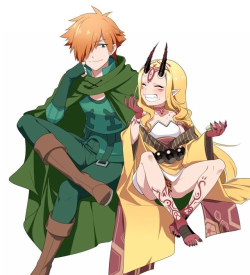 the-grand-order:Robin Hood & Ibaraki Douji by Migi Hidari.※Permission to upload this was given b