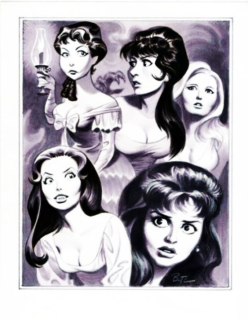 hammerfilmsfemmefatales - Bruce Timm’s “Hammer Glamour