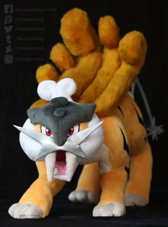 Shiny Raikou Custom Plush by Nazegoreng -- Fur Affinity [dot] net