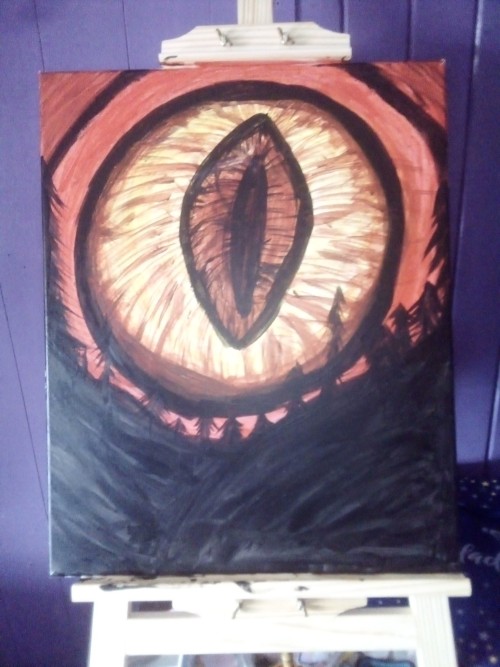 My First Time Painting On A Canvas, I Don't Like How It Turned Out But I Guess It's Okay For A First