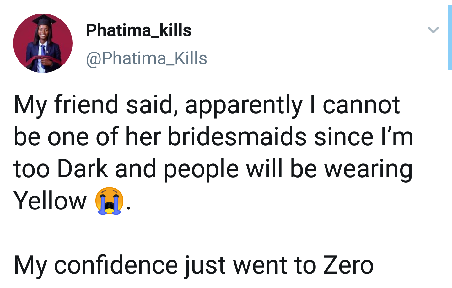 alwaysbewoke:alwaysbewoke:alwaysbewoke:to my beautiful dark skin queens if you have someone like this in your life they are NOT your friend. excommunicate them immediately and go on and shine like the day is bright. (source tweet)