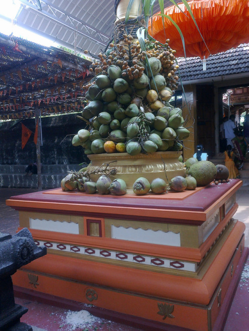 Aila Shri Durgaparameshwari Temple Kodimara after (Flag Hoisting Pillar) Flag Hoisting Ceremony