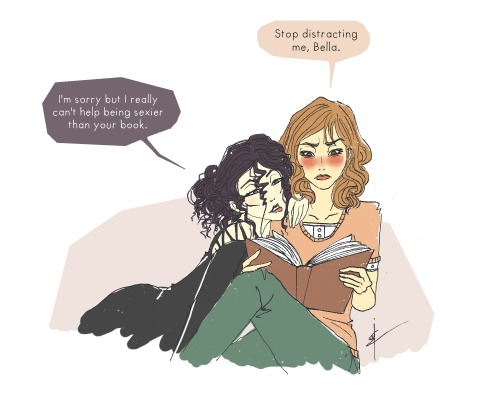 ninakarena: I like the idea of Bella bothering Hermione when she reads.