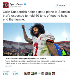 nevaehtyler:  Kaepernick is truly a blessing to this world.  I love him
