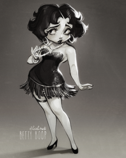 loish:    after drawing those clara bow sketches and getting into the 20’s aesthetic, I wanted to draw my own take on Betty Boop &lt;3  