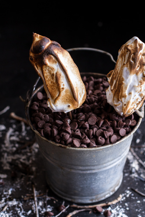 do-not-touch-my-food:Inside Out Peanut Butter and Nutella Banana S’mores