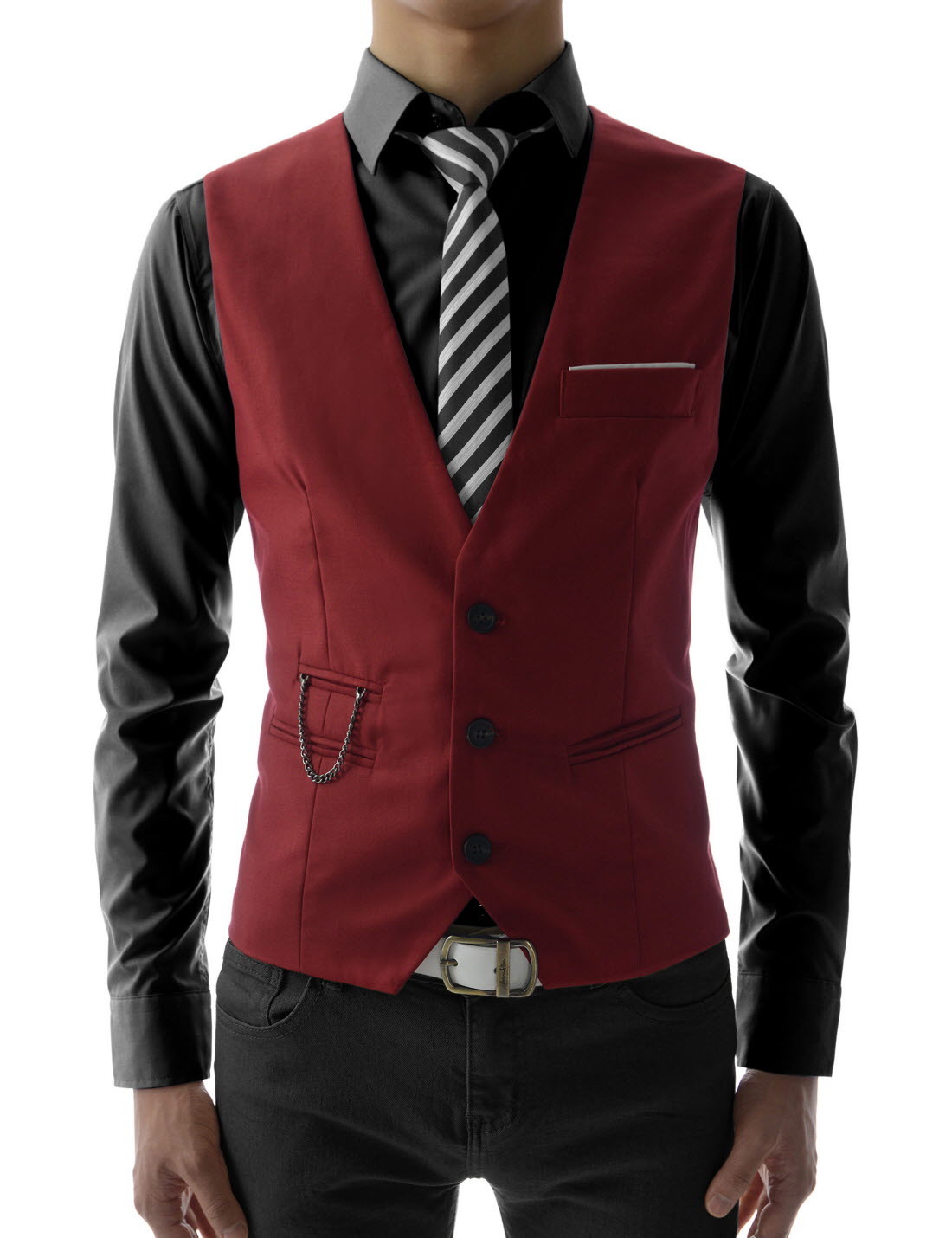 steampunk-and-junk:  (SVE) Mens Slim Fit Chain Point 3 Button Vest by THELEES