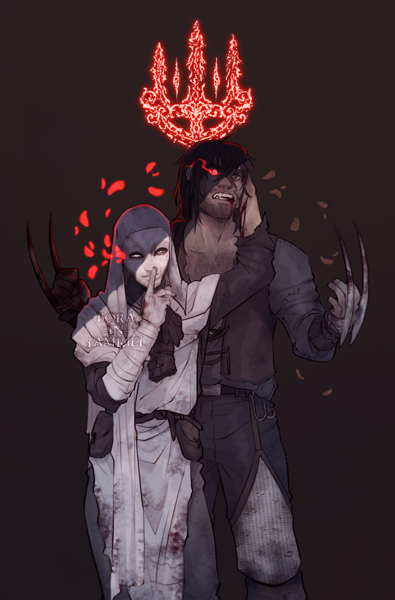 bora-in-tamriel:
“Your beauty never really scared me.
_________________
Varré and Coil (Elden Ring OC)
I really speedran this in a single day, I was so excited to have a cover idea for their story and now it’s done at 4am after over 12 hours of...