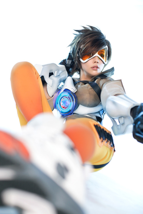 Porn Pics theomeganerd:  Overwatch Tracer Cosplay by