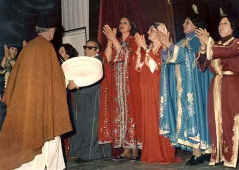 Jewish dancers in Israel from (left to right) southeastern Yemen, central Yemen, northern Yemen, Mor