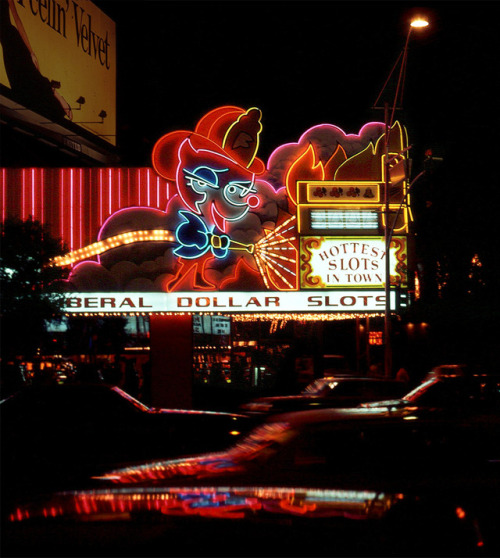 vintagelasvegas: Foxy’s Firehouse Casino, Las Vegas, 1978. Hot Slots in Town, corner of the Strip & Sahara Ave. 