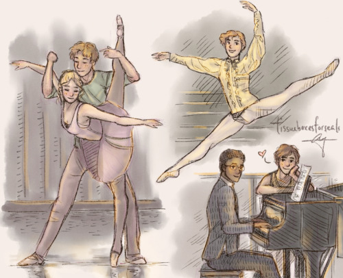 tissueboxesforseals:some more amis from the ballet/contemporary dance au! [dance au]refs [x] [x] [x]