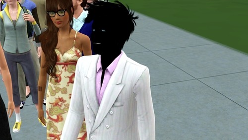 kurlozbaby:  merthuriscanon:  my sim befriended the grim reaper when her roommate died in a fire and now she’s graduating from university and so i invited the grim reaper to the ceremony and when he came he had to change into formal clothing and this