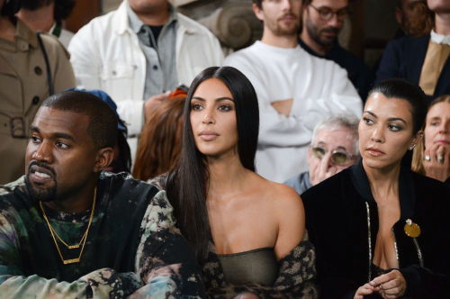 kuwkimye:  Kim, Kanye & Kourtney at the Off-White show in Paris, France - September 29, 2016