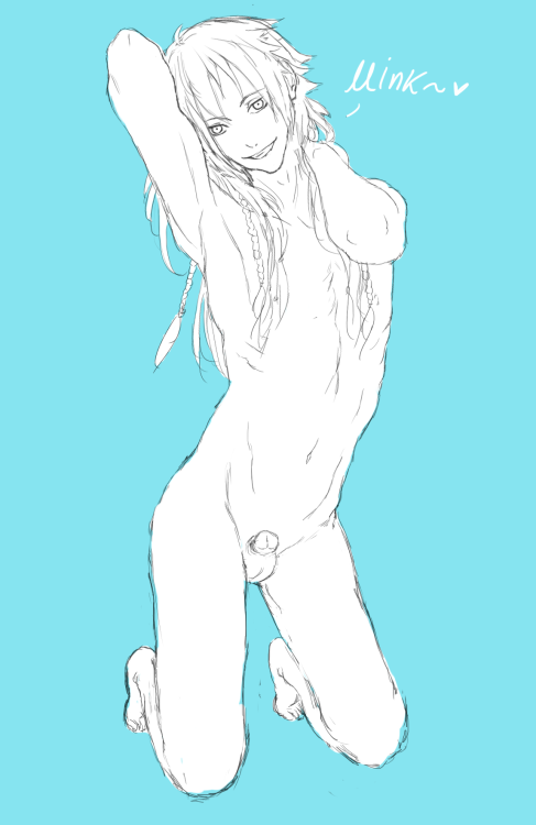 crotchless-pantyhose: While I wait for feedback on commissions I quickly doodled Aoba teasing his Mi