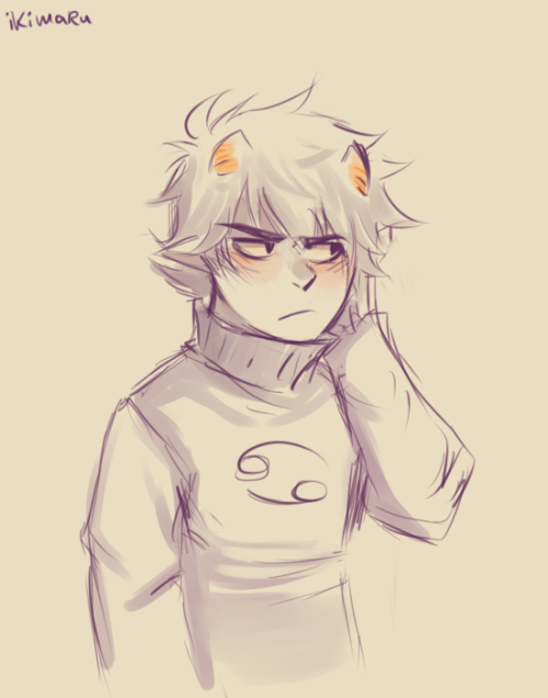  Anonymous: One day when you’re not busy, you should draw a kawaii blushing karkat. That is if you want to someday. ｡◕u ◕｡ aaa what about today? uvu I’m just here staring at my dash anyway