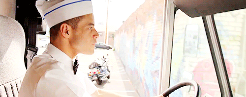 dailyramimalekgifs: Mr. Robot’s Rami Malek Visits the Museum of Ice Cream