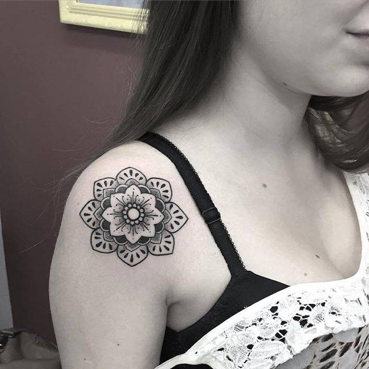 Mandala tattoo on the right shoulder. Tattoo... - Official Tumblr page for  Tattoofilter for Men and Women