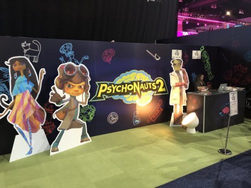 Here are some shots of the Psychonauts 2 E3 booth, courtesy of the official Double Fine twitter and 
