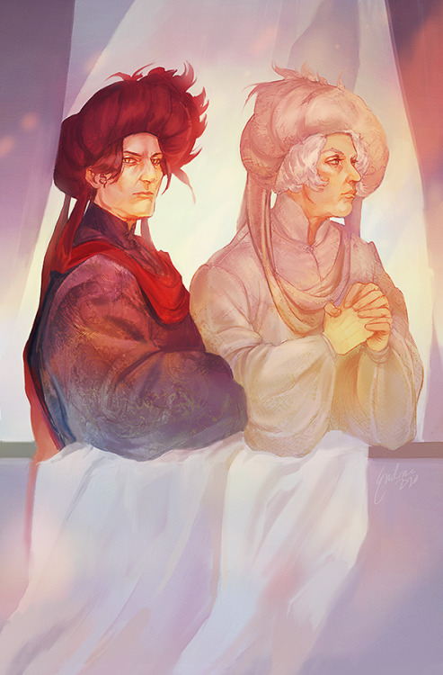 oyea, did this piece for the good omens zine about fashion over the centuriesthe original piece was 