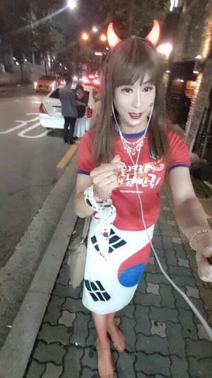 월드컵녀 천송이~~^^ 대한민국 코리아 승리~~^^