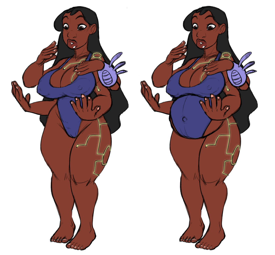 goodbadlewd:My Nani sketch colored by TheFirstPeppillon. Looks pretty good I must