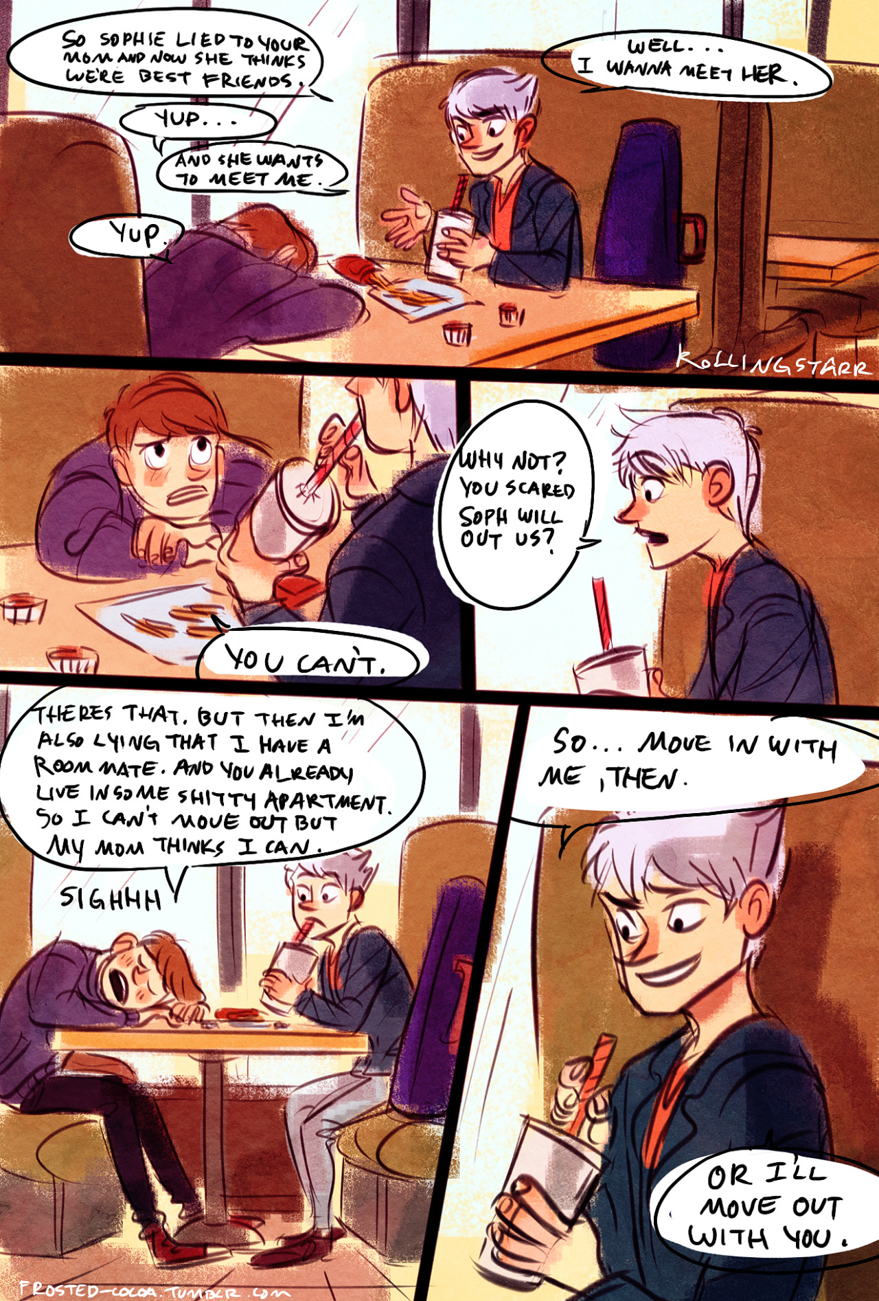 frosted-cocoa:  Bennefrost comic. I wanted to doodle today, so I doodled up some