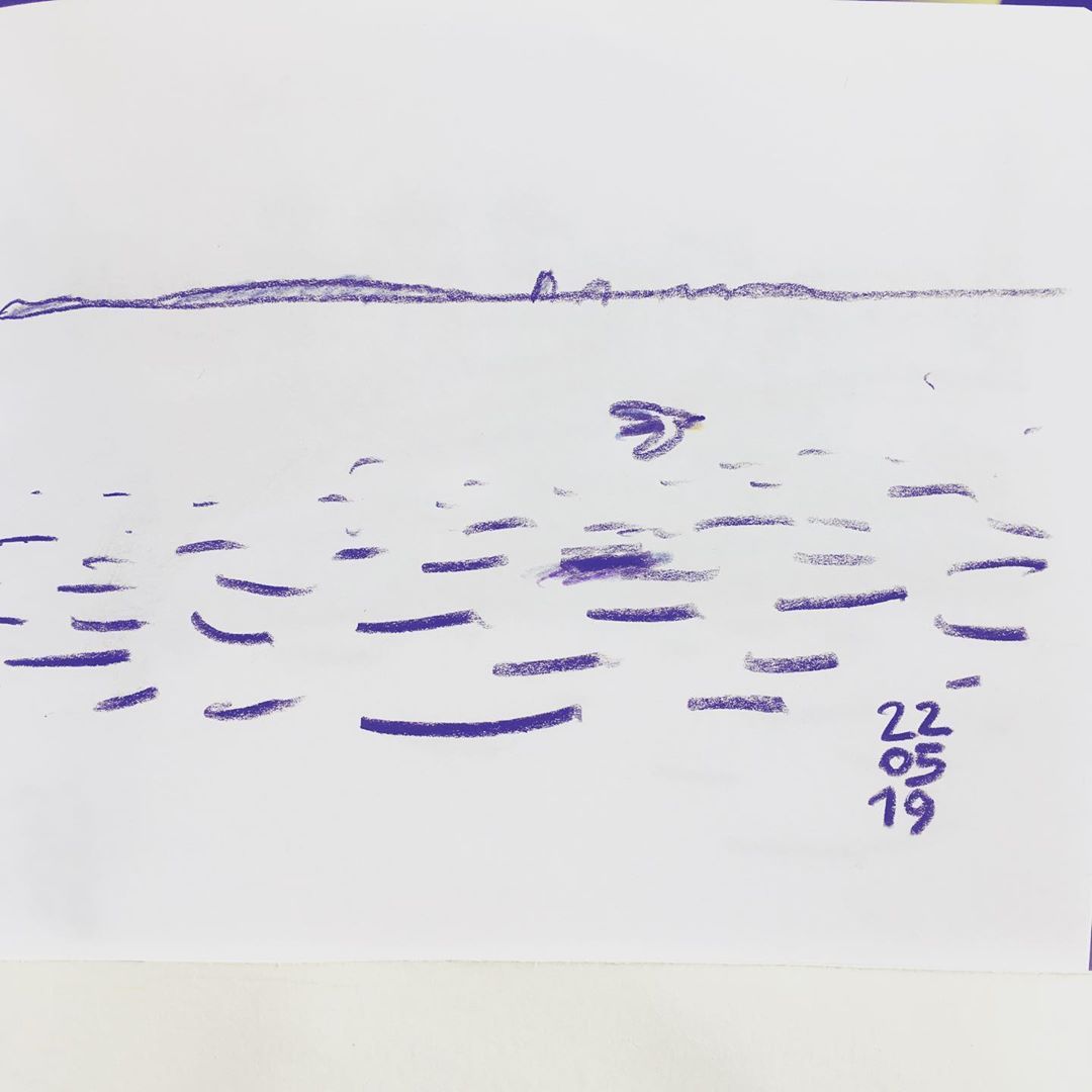 drawing on the ferry #coast #sketchbook #sketch #landscape #hills #lighthouse #brittany #bretagne #finisterre #ouessant #pennarbed https://www.instagram.com/p/BxrV07unOdn/?igshid=1bk781020a4pj