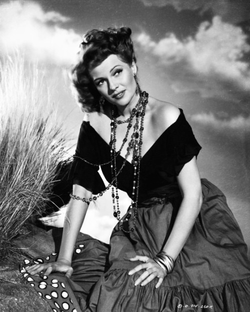 forlovelyritahayworth: Rita Hayworth in promotion shot for The Loves Of Carmen (1948), taken by Robe