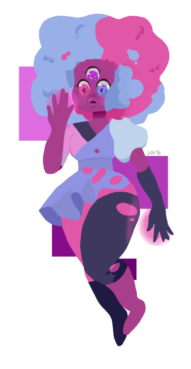 jebbys-art:  Well, I feel as though my first excited and rush doodle of Garnets first form didn’t do her justice. So I drew her in this way that Ive been testing out. deviantart for higher quality becuz fuck tumblr 