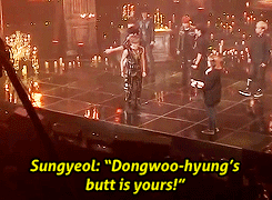  Dongwoo trying to protect his precious booty porn pictures
