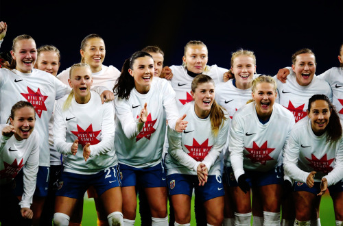 Norway National Team celebrates after becoming the third team to qualify after the UEFA Women’s EURO