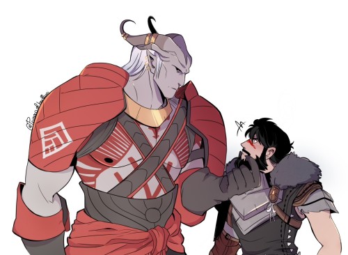 Must confess I had a thing for the Arishok (qunari are hot get over it), too bad that wasn’t a roman