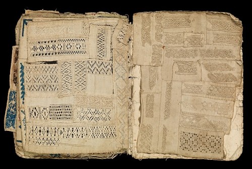 Booklet Of Embroidery And Drawnwork (early 17th Century). Probably Portugese. Linen, Silk, Leather, Paper.