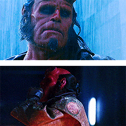 yelyahwilliams:  ealperin:  thefingerfuckingfemalefury:  goldshrapnel:   List of Guillermo del Toro/Ron Perlman movies [2/5]   Hellboy (2004)  Ron Perlman was literally the PERFECT casting for Hellboy…I really hope we’re going to get that third movie
