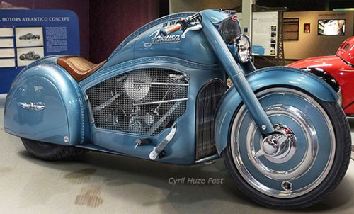 doyoulikevintage:  Concept Motorcycle Inspired By 1936 Bugatti 57SC Atlantic