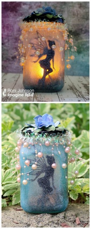 rainbowsandunicornscrafts: DIY Fairy Jar Turn a recycled jar into a DIY Frosted Fairy Jar using blac